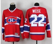nhl jerseys montreal canadiens #22 weise red[weise]