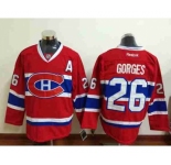 nhl jerseys montreal canadiens #26 gorges red[patch A]