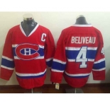 nhl jerseys montreal canadiens #4 beliveau red[patch C]