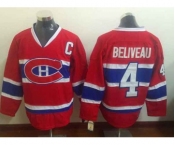 nhl jerseys montreal canadiens #4 beliveau red[patch C]