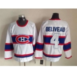 nhl jerseys montreal canadiens #4 beliveau white