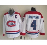 nhl jerseys montreal canadiens #4 beliveau white[patch C]