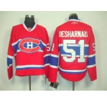 nhl jerseys montreal canadiens #51 desharnais red
