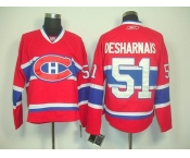 nhl jerseys montreal canadiens #51 desharnais red