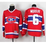 nhl jerseys montreal canadiens #6 murray red