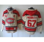 nhl jerseys montreal canadiens #67 pacioretty cream-red[pullover hooded sweatshirt][patch A]