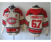nhl jerseys montreal canadiens #67 pacioretty cream-red[pullover hooded sweatshirt][patch A]