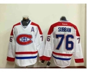 nhl jerseys montreal canadiens #76 subban white[patch A]