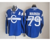 nhl jerseys montreal canadiens #79 markov blue[patch A]