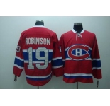 nhl montreal canadiens #19 robinson  red ccm