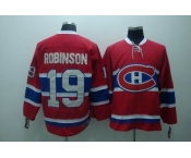nhl montreal canadiens #19 robinson  red ccm