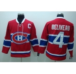 nhl montreal canadiens #4 beliveau c red ccm