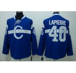 nhl montreal canadiens #40 lapierre blue