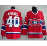 nhl montreal canadiens #40 lapierre red ch