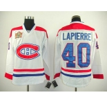 nhl montreal canadiens #40 lapierre white(winter classic)