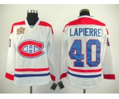 nhl montreal canadiens #40 lapierre white(winter classic)