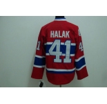 nhl montreal canadiens #41 halak red ch