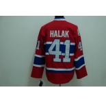 nhl montreal canadiens #41  halak red