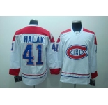 nhl montreal canadiens #41  halak white