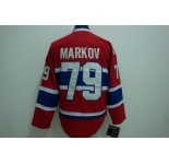 nhl montreal canadiens #79 markov red ch
