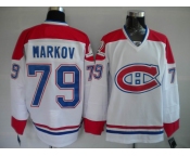 nhl montreal canadiens #79 markov white ch