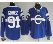 nhl montreal canadiens #91 gomez blue