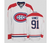 nhl montreal canadiens #91 gomez white