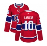 Women Adidas Montreal Canadiens #10 Guy Lafleur Premier Red Home NHL Jersey