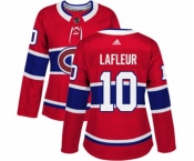 Women Adidas Montreal Canadiens #10 Guy Lafleur Premier Red Home NHL Jersey
