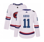 Women Adidas Montreal Canadiens #11 Saku Koivu Authentic White 2017 100 Classic NHL Jersey