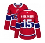 Women Adidas Montreal Canadiens #15 Jesperi Kotkaniemi Premier Red Home NHL Jersey