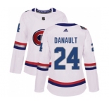 Women Adidas Montreal Canadiens #24 Phillip Danault Authentic White 2017 100 Classic NHL Jersey