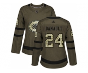 Women Adidas Montreal Canadiens #24 Phillip Danault Green Salute to Service Stitched NHL Jersey