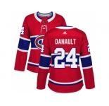 Women Adidas Montreal Canadiens #24 Phillip Danault Red Home Authentic Stitched NHL Jersey