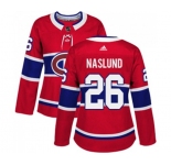 Women Adidas Montreal Canadiens #26 Mats Naslund Premier Red Home NHL Jersey