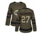 Women Adidas Montreal Canadiens #27 Alex Galchenyuk Green Salute to Service Stitched NHL Jersey