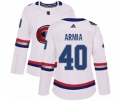 Women Adidas Montreal Canadiens #40 Joel Armia Authentic White 2017 100 Classic NHL Jersey