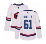 Women Adidas Montreal Canadiens #61 Xavier Ouellet Authentic White 2017 100 Classic NHL Jersey