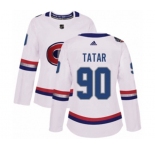 Women Adidas Montreal Canadiens #90 Tomas Tatar Authentic White 2017 100 Classic NHL Jersey
