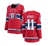 Women Montreal Canadiens #11 Saku Koivu Authentic Red Home Fanatics Branded Breakaway NHL Jersey