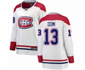 Women Montreal Canadiens #13 Max Domi Authentic White Away Fanatics Branded Breakaway NHL Jersey