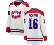 Women Montreal Canadiens #16 Henri Richard Authentic White Away Fanatics Branded Breakaway NHL Jersey
