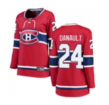 Women Montreal Canadiens #24 Phillip Danault Authentic Red Home Fanatics Branded Breakaway NHL Jersey