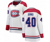 Women Montreal Canadiens #40 Joel Armia Authentic White Away Fanatics Branded Breakaway NHL Jersey