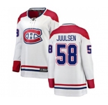 Women Montreal Canadiens #58 Noah Juulsen Authentic White Away Fanatics Branded Breakaway NHL Jersey