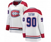Women Montreal Canadiens #90 Tomas Tatar Authentic White Away Fanatics Branded Breakaway NHL Jersey