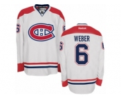 Women's Reebok Montreal Canadiens #6 Shea Weber Premier White Away NHL Jersey