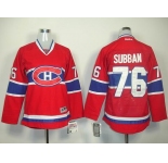 women nhl jerseys montreal canadiens #76 subban red