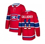 Youth Adidas Montreal Canadiens #11 Brendan Gallagher Authentic Red USA Flag Fashion NHL Jersey