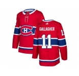 Youth Adidas Montreal Canadiens #11 Brendan Gallagher Red Home Authentic Stitched NHL Jersey